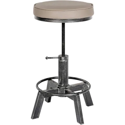 CLP Hocker Silber 42x44x42 cm