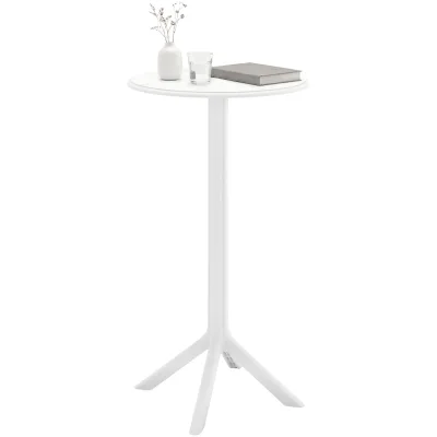 CLP Stehtisch wetterfest stabil Tomas, Gartentisch rund Ø 60 cm Höhe 107 cm, Outdoortisch Polypropylen UV-beständig winterfest