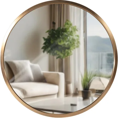 CLP Wandspiegel Gold 45x45x3 cm