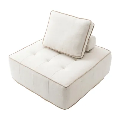 Coco Living Sessel Weiß, Beige 100x75x100 cm