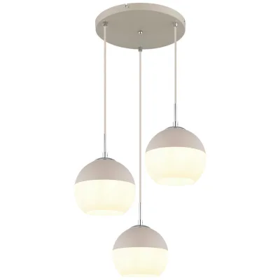 Collett's Monde Hängeleuchte Opal, Chrom, Sand 120 cm