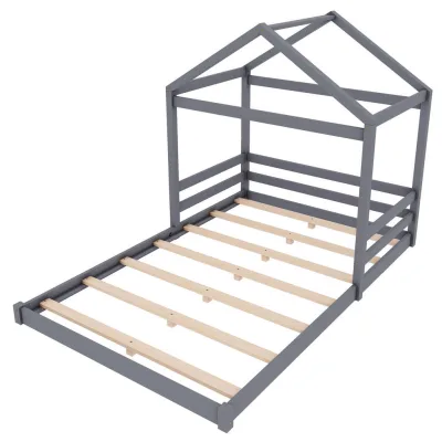 ComfortXL Hausbett Grau 140x200 cm