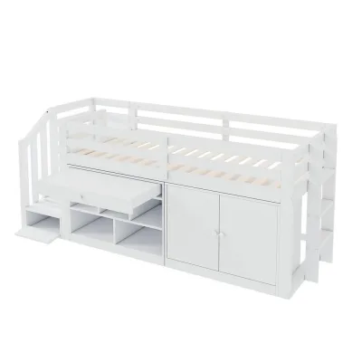 ComfortXL Stauraumbett Weiß 90x200 cm