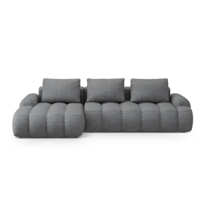 Cosmopolitan Design Ausklappbares-Ecksofa Grau 275x142 cm