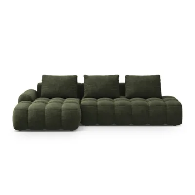 Cosmopolitan Design Ausklappbares-Ecksofa Grün 275x142 cm