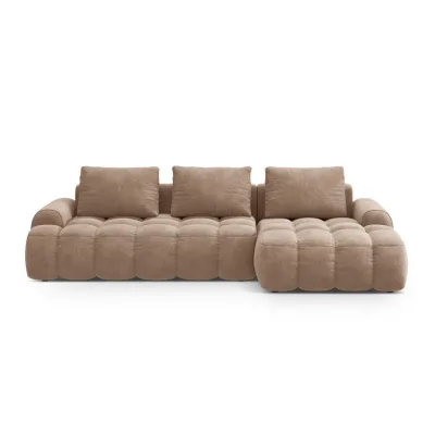 Cosmopolitan Design Ausklappbares-Ecksofa Mokka 275x142 cm