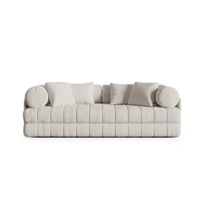 Cosmopolitan Design Ausklappbares-Sofa Creme 95x70x206 cm