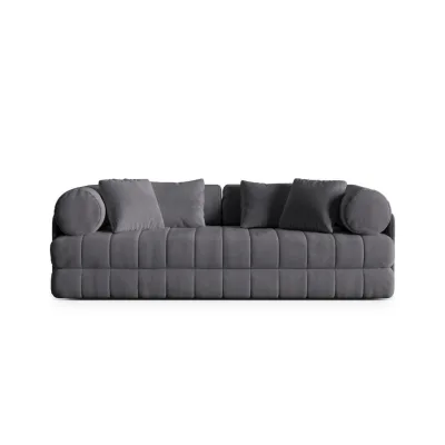 Cosmopolitan Design Ausklappbares-Sofa Dunkelgrau 95x70x206 cm