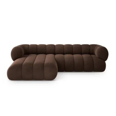 Cosmopolitan Design Ecksofa Dunkelbraun 270x165 cm