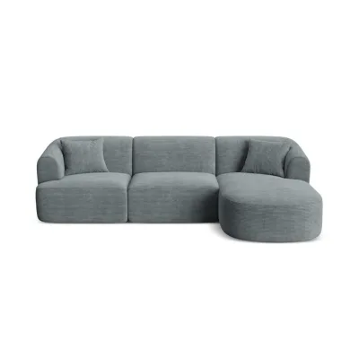 Cosmopolitan Design Modulares-Ecksofa Dunkelgrau 256x156 cm