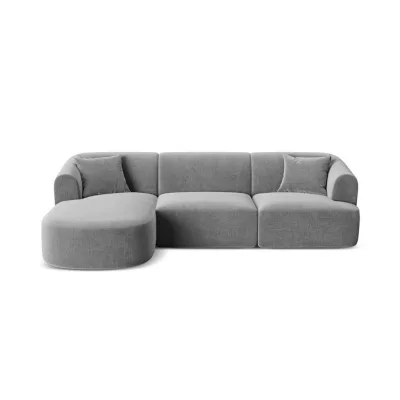 Cosmopolitan Design Modulares-Ecksofa Grau 256x156 cm