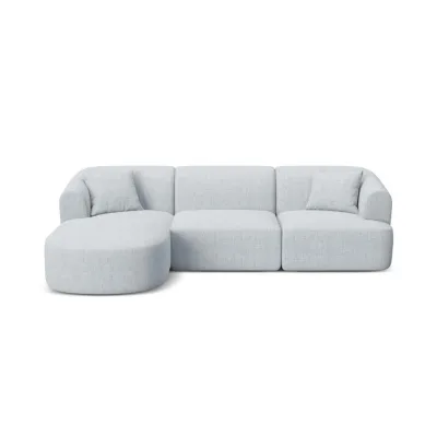 Cosmopolitan Design Modulares-Ecksofa Hellgrau 256x156 cm