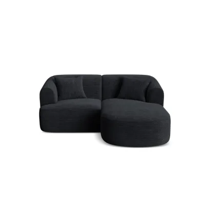 Cosmopolitan Design Modulares-Ecksofa Schwarz 180x156 cm