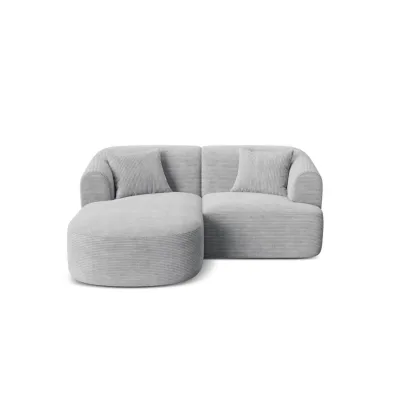 Cosmopolitan Design Modulares-Ecksofa Silber 180x156 cm