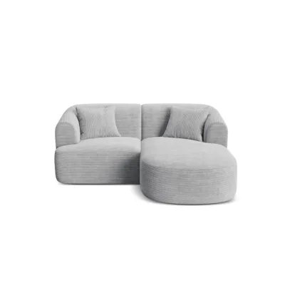 Cosmopolitan Design Modulares-Ecksofa Silber 180x156 cm