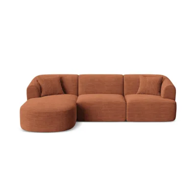 Cosmopolitan Design Modulares-Ecksofa Terracotta 256x156 cm