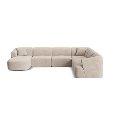 Cosmopolitan Design Modulares-Panoramasofa Cappuccino 255x70x330 cm