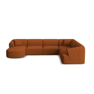 Cosmopolitan Design Modulares-Panoramasofa Orange 255x70x330 cm