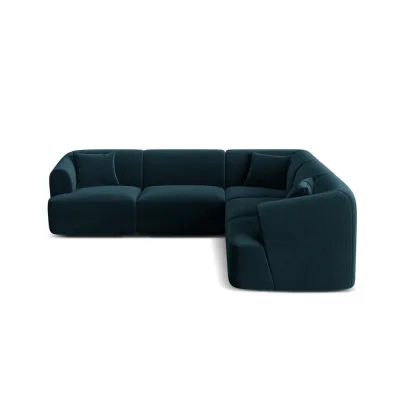Cosmopolitan Design Symmetrisches-Modulares-Ecksofa Petrol 255x255 cm