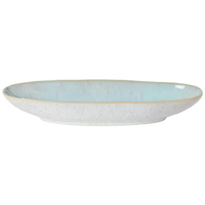Costa Nova Servierplatte Eivissa Hellblau, Weiß Hochglanz 33x11 cm