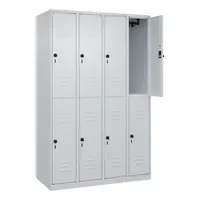 C+P Kleiderspind Classic PLUS mit Sockel 1.200 x 1.850 x 500 mm (B x H x T) lichtgrau