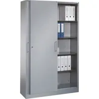 C+P Rollladenschrank Asisto 5 Ordnerhöhen 1.200 x 1.980 x 435 mm (B x H x T) weißaluminium