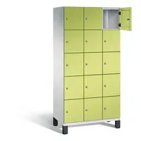 C+P Schließfachschrank Cambio 900 x 1.980 x 525 mm (B x H x T) 15 Fächer lichtgrau