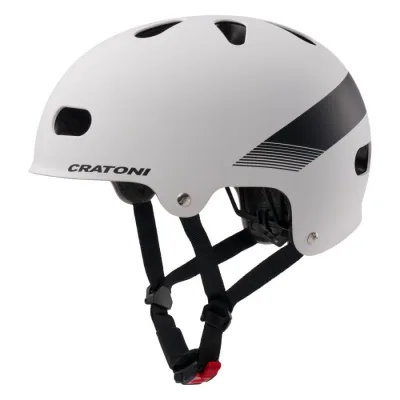 Cratoni C-Mate JR, Fahrradhelm, matt weiß/schwarz