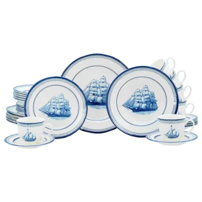 Creatable Kombiservice Segelschiff blau Weiß, Blau