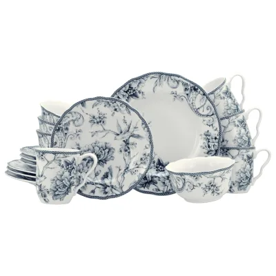 Creatable Kombiservice Adelaide Blau Blau, Weiß