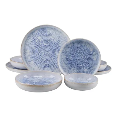 CreaTable - 25398, Uno Mykonos Glänzend - Tellerset 8-tlg