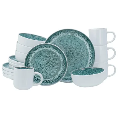 Creatable Kombiservice Nordic Fjord Eisblau Weiß, Hellblau