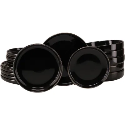Creatable Tafelservice Nordic Festive Schwarz Schwarz, Gold
