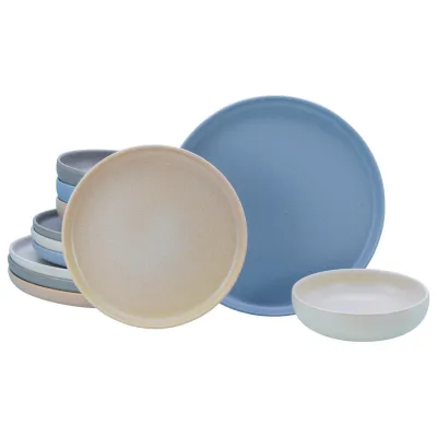 Creatable Tafelservice Uno Nordic Creme, Grau, Sand, Hellblau
