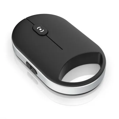 CSL ergonomische Maus, kabellos Bluetooth & 2,4GHz für Rechtshänder & Linkshänder, 2 Geräte, schwarz
