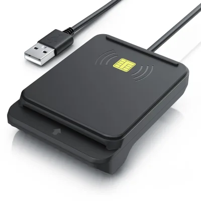 CSL USB Chipkartenleser mit NFC SmartCard Reader SIM Kartenlesegerät kompatibel mit Windows 10 und 11 für neuen Personalausweis und Gesundheitskarte
