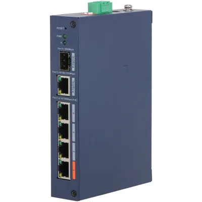 Dahua CHS4106-4ET-60 6 Port Cloud Managed Hardened PoE Switch mit 4 Ports PoE 1 Port SFP
