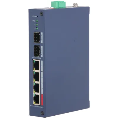 Dahua CHS4206-4ET-90 PoE-Switch 6 Ports 4 Ports PoE 2 Ports SFP 250 m cloud managed Desktop DIN-Schiene