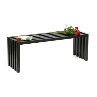 DanDiBo Gartenbank Schwarz 117x43.5x37 cm