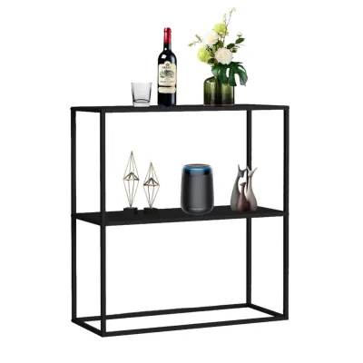 DanDiBo Konsolentisch Schwarz 80x80x26 cm