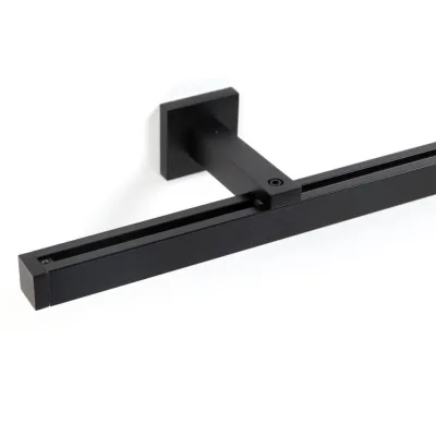 Deco-Raum Gardinenschiene Schwarz 190 cm