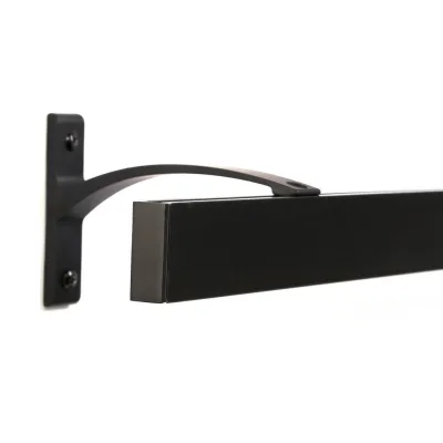 Deco-Raum Gardinenschiene Schwarz 80 cm