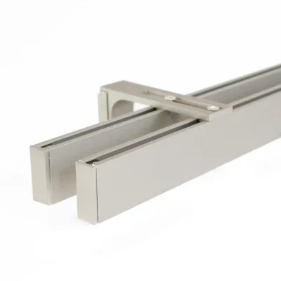 Deco-Raum Gardinenschiene Silber 350 cm