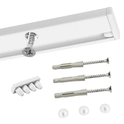 Deco-Raum Gardinenschiene Weiß 390 cm