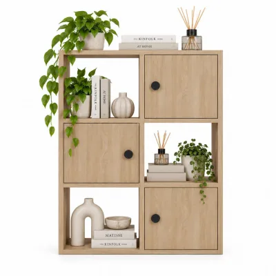 Decorotika Bücherregal Eiche 25x93x72 cm
