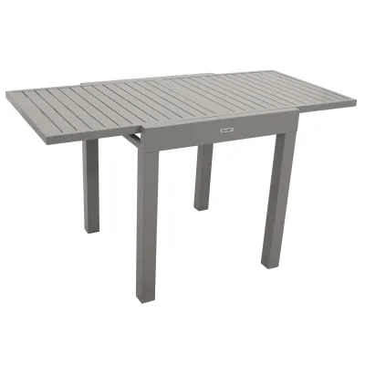 Balkon-Ausziehtisch TIRANA 70/140x70cm, Aluminium silbergrau