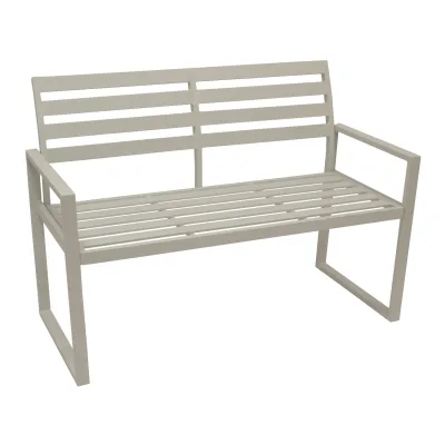 Bank 2-sitzer ATLANTA, Aluminium weiss