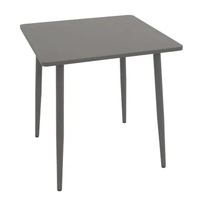 Bistrotisch DENVER 70x70cm quadratisch, Metall grau