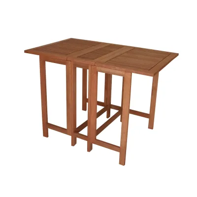 Doppel Klappentisch 107x65x74cm rechteckig, Eukalyptus geölt