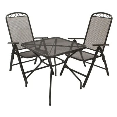 Garnitur CLASSIC 3-teilig, Streckmetall anthrazit
